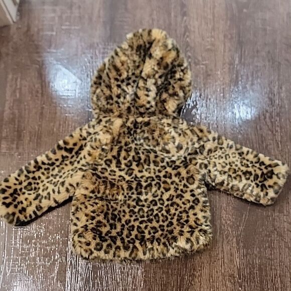 Baby Gap Cheetah Faur Fur Coat with Hood - Picture 7 of 16